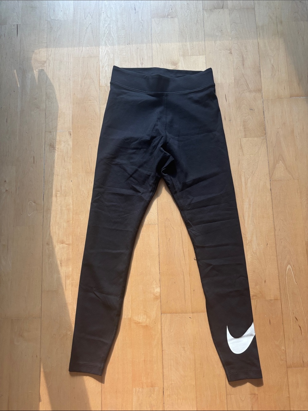 Nike Black Leggings with White Swoosh